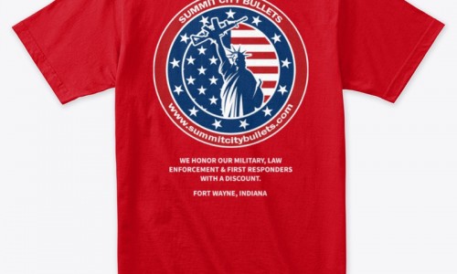 Summit City Bullets Merchandise Short Sleeves Tshirt - Red Liberty