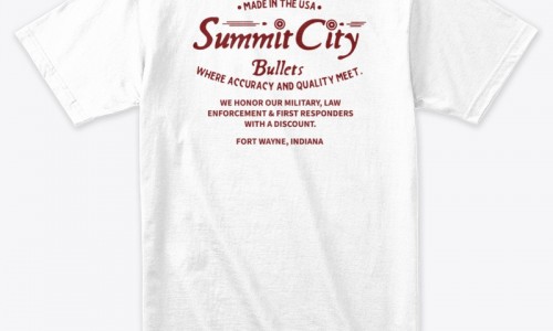 Summit City Bullets Merch Short Sleeves Comfort Tshirt - White